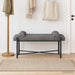 Knop-gestept Bankje met Kussens Donkergrijs 110 x 40 x 46 cm