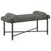 Knop-gestept Bankje met Kussens Donkergrijs 110 x 40 x 46 cm