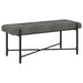 Knop-gestept Bankje met Kussens Donkergrijs 110 x 40 x 46 cm