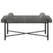 Knop-gestept Bankje met Kussens Donkergrijs 110 x 40 x 46 cm