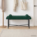 Knop-gestept Bankje met Kussens Donkergroen 110 x 40 x 46 cm