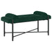 Knop-gestept Bankje met Kussens Donkergroen 110 x 40 x 46 cm