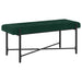 Knop-gestept Bankje met Kussens Donkergroen 110 x 40 x 46 cm