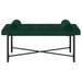 Knop-gestept Bankje met Kussens Donkergroen 110 x 40 x 46 cm
