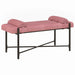 Knop-gestept Bankje met Kussens Roze 110 x 40 x 46 cm fluweel