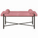 Knop-gestept Bankje met Kussens Roze 110 x 40 x 46 cm fluweel