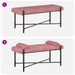 Knop-gestept Bankje met Kussens Roze 110 x 40 x 46 cm fluweel