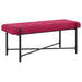 Knop-gestept Bankje met Kussens Wijnrood 110 x 40 x 46 cm