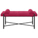 Knop-gestept Bankje met Kussens Wijnrood 110 x 40 x 46 cm