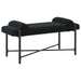 Knop-gestept Bankje met Kussens Zwart 110 x 40 x 46 cm fluweel