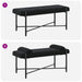 Knop-gestept Bankje met Kussens Zwart 110 x 40 x 46 cm fluweel