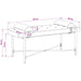 Knop-gestept Bankje met Kussens Geel 110 x 40 x 46 cm fluweel