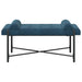 Knop-gestept Bankje met Kussens Blauw 110 x 40 x 46 cm fluweel