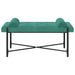 Knop-gestept Bankje met Kussens Turquoise 110 x 40 x 46 cm