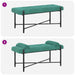 Knop-gestept Bankje met Kussens Turquoise 110 x 40 x 46 cm