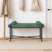 Knop-gestept Bankje met Kussens Zeegroen 110 x 40 x 46 cm