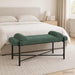 Knop-gestept Bankje met Kussens Zeegroen 110 x 40 x 46 cm