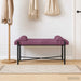 Knop-gestept Bankje met Kussens Paars 110 x 40 x 46 cm fluweel