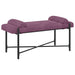 Knop-gestept Bankje met Kussens Paars 110 x 40 x 46 cm fluweel