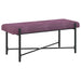 Knop-gestept Bankje met Kussens Paars 110 x 40 x 46 cm fluweel