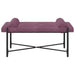 Knop-gestept Bankje met Kussens Paars 110 x 40 x 46 cm fluweel