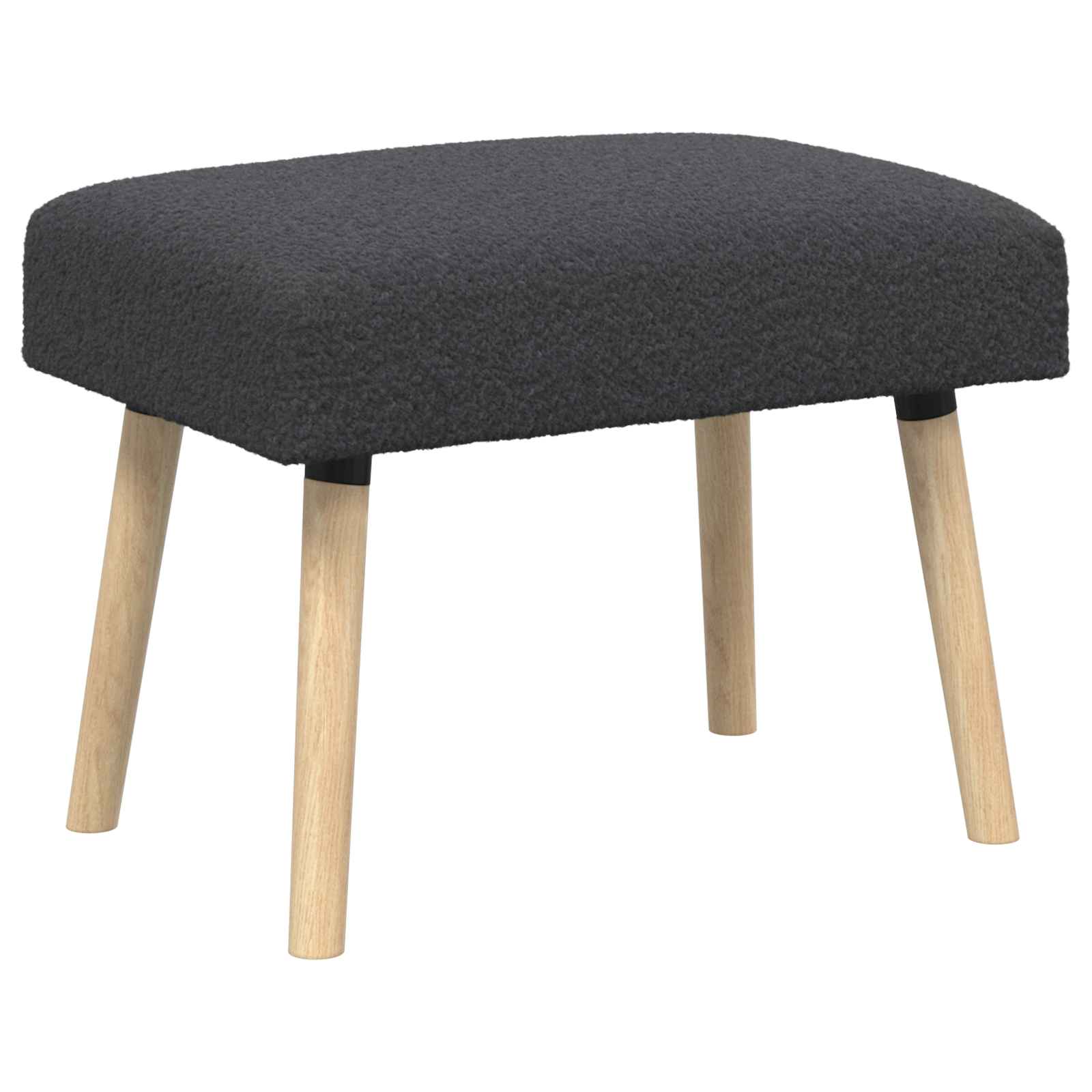 Bank Effen Donkergrijs 60 x 40 x 45 cm Bouclé