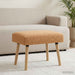 Bank Effen Beige 60 x 40 x 45 cm Bouclé