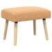 Bank Effen Beige 60 x 40 x 45 cm Bouclé