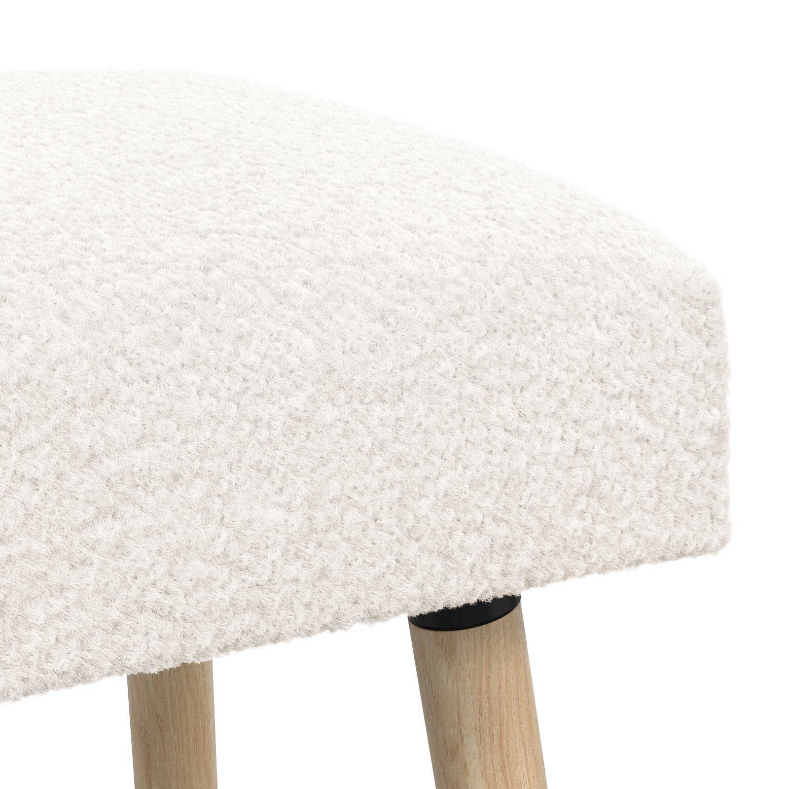 Bank Effen Crèmekleurig 80 x 40 x 46 cm Bouclé