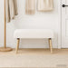 Bank Effen Crèmekleurig 80 x 40 x 46 cm Bouclé