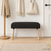 Bank Effen Zwart 80 x 40 x 46 cm Bouclé