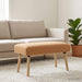 Bank Effen Beige 80 x 40 x 46 cm Bouclé