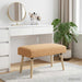 Bank Effen Beige 80 x 40 x 46 cm Bouclé