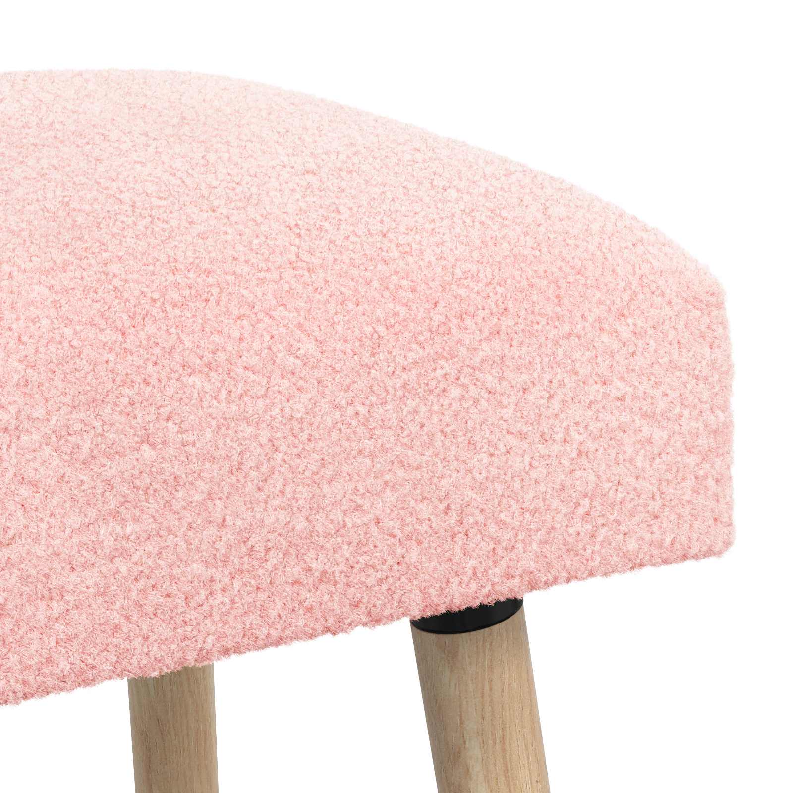 Bank Effen Roze 110 x 40 x 46 cm Bouclé