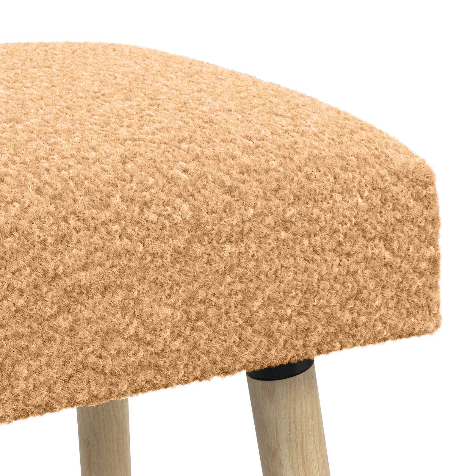 Bank Effen Beige 110 x 40 x 46 cm Bouclé