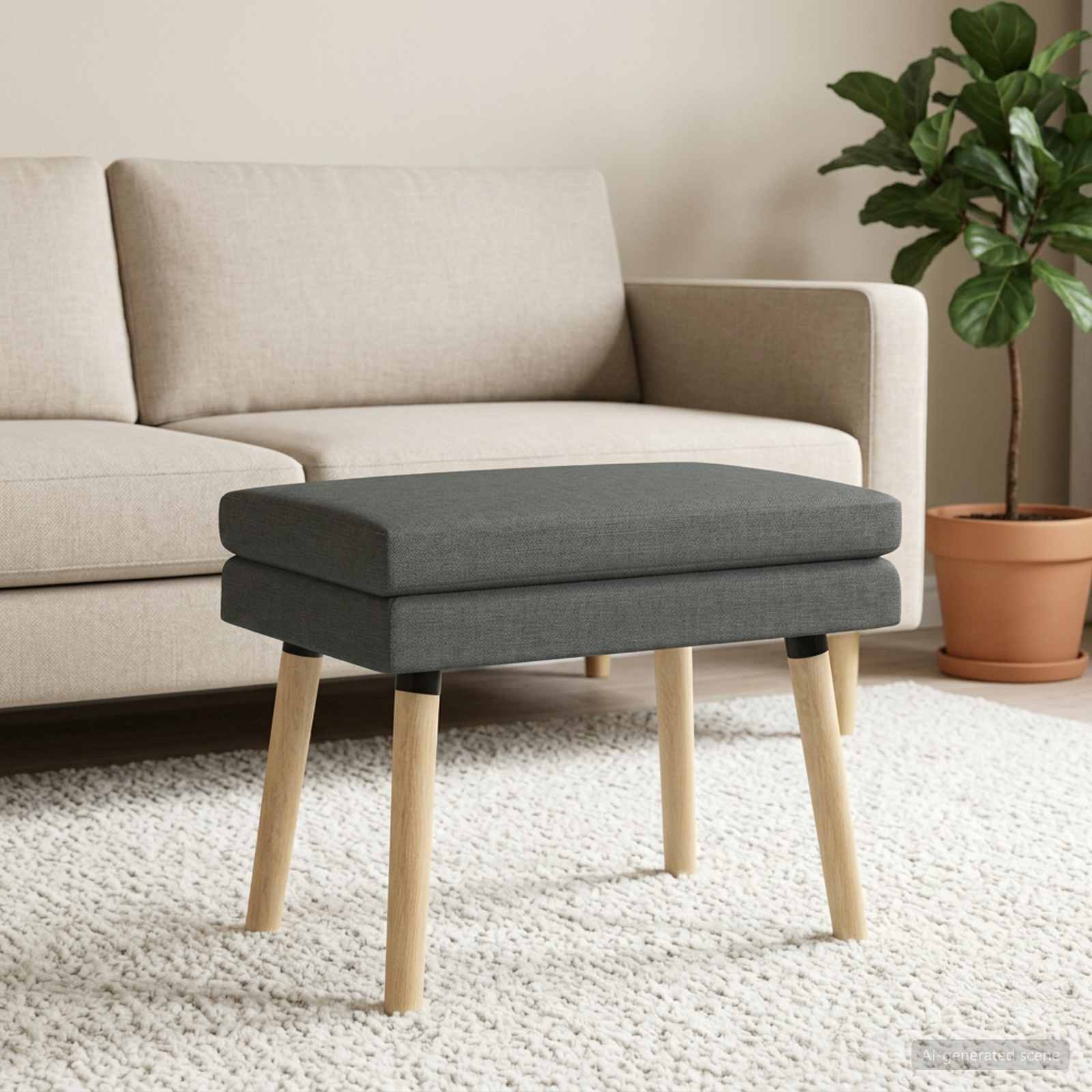 Dubbel Laagige Bank Donkergrijs 60 x 40 x 46 cm Stof
