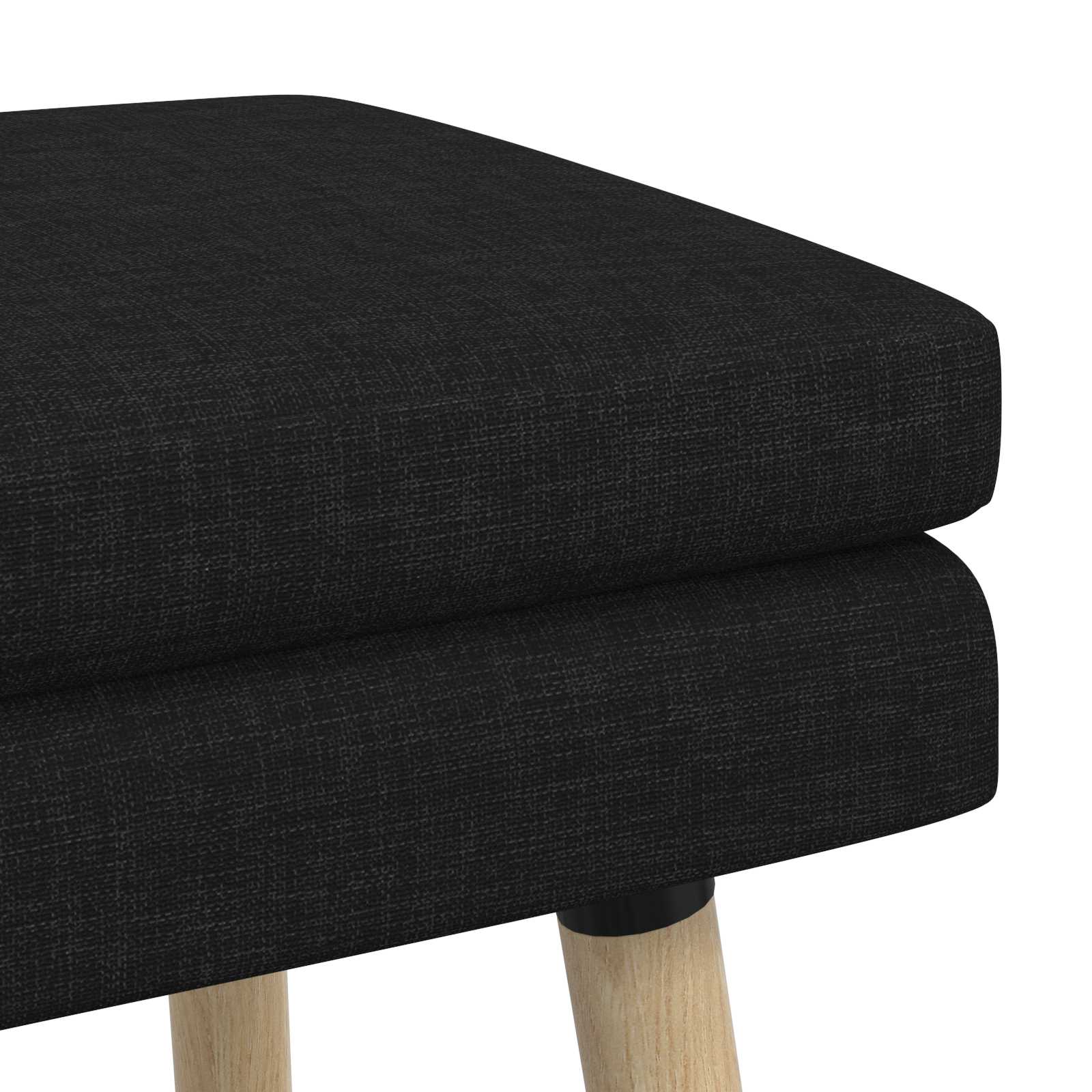 Dubbel Laagige Bank Zwart 60 x 40 x 46 cm Stof