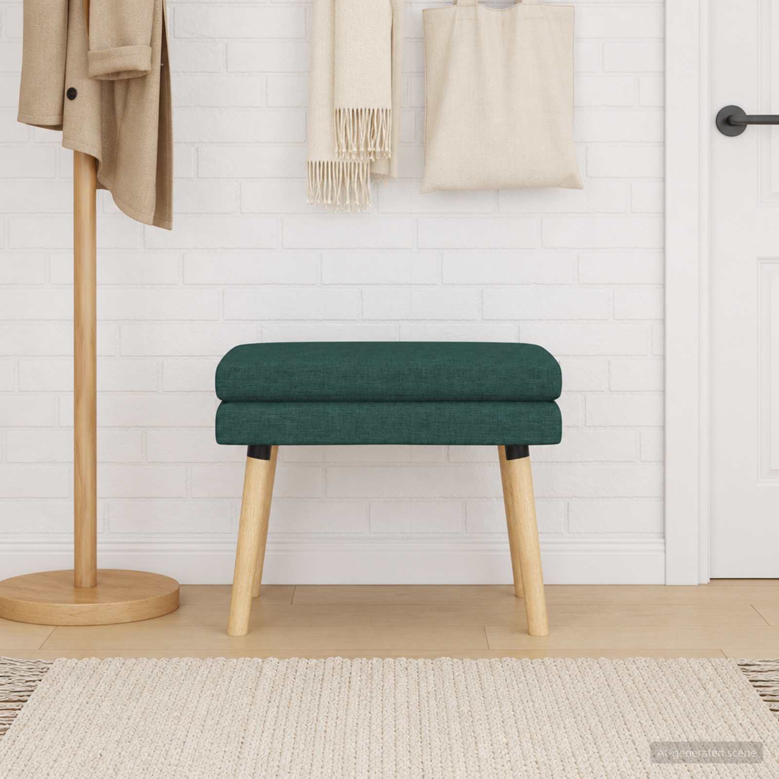 Dubbel Laagige Bank Donkergroen 60 x 40 x 46 cm Stof