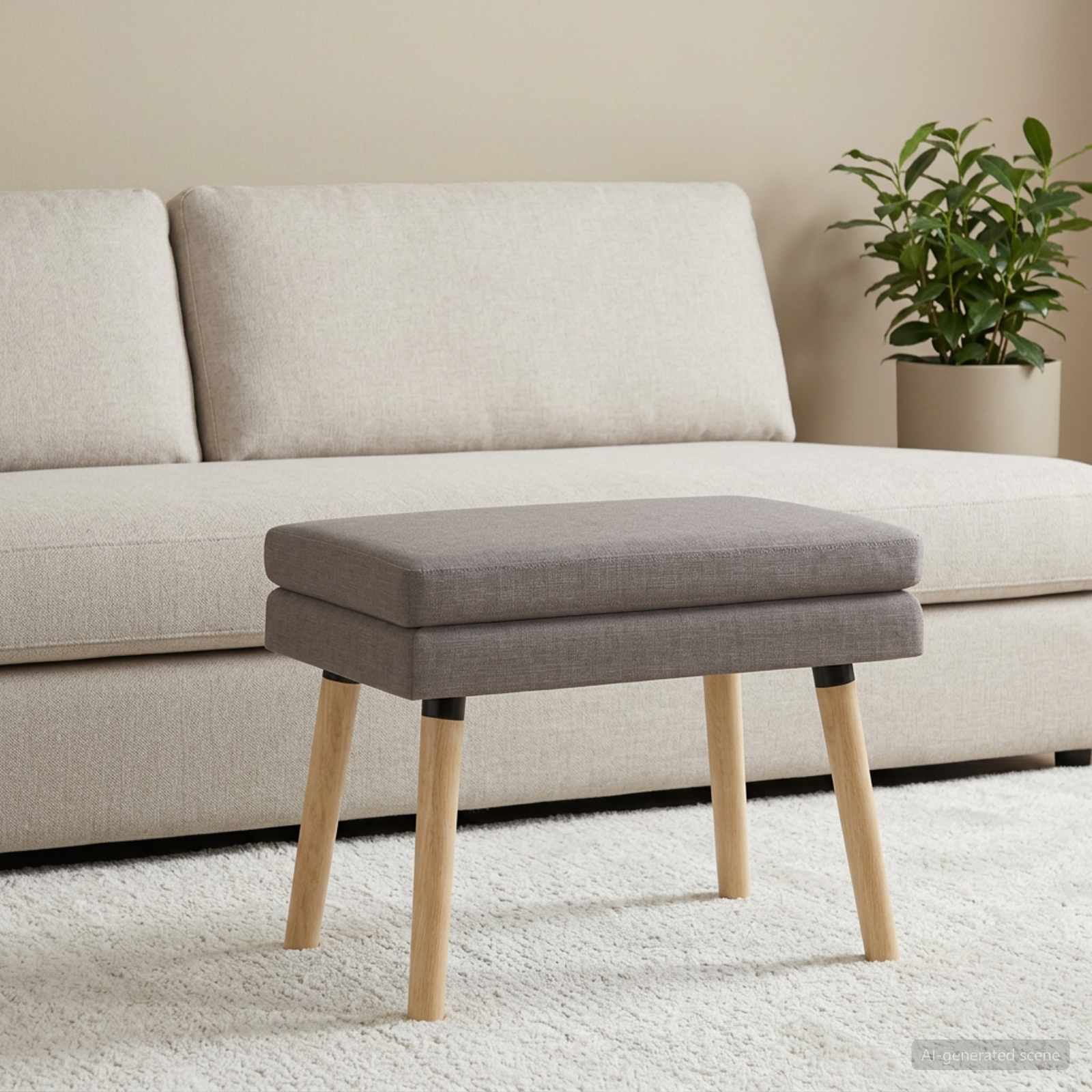 Dubbel Laagige Bank Taupe 60 x 40 x 46 cm Stof