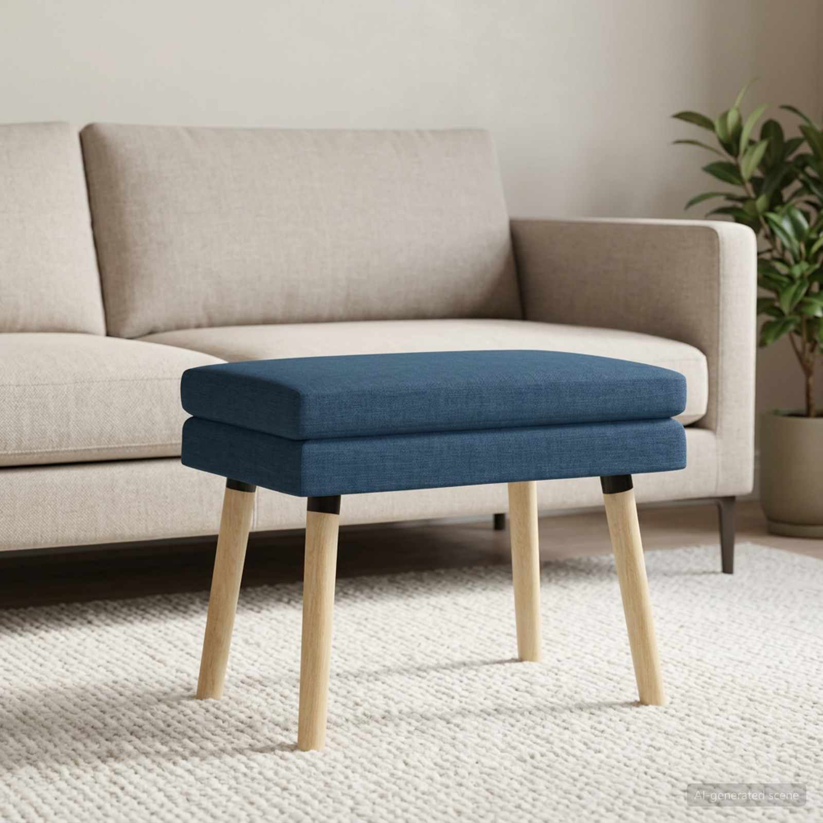 Dubbel Laagige Bank Blauw 60 x 40 x 46 cm Stof