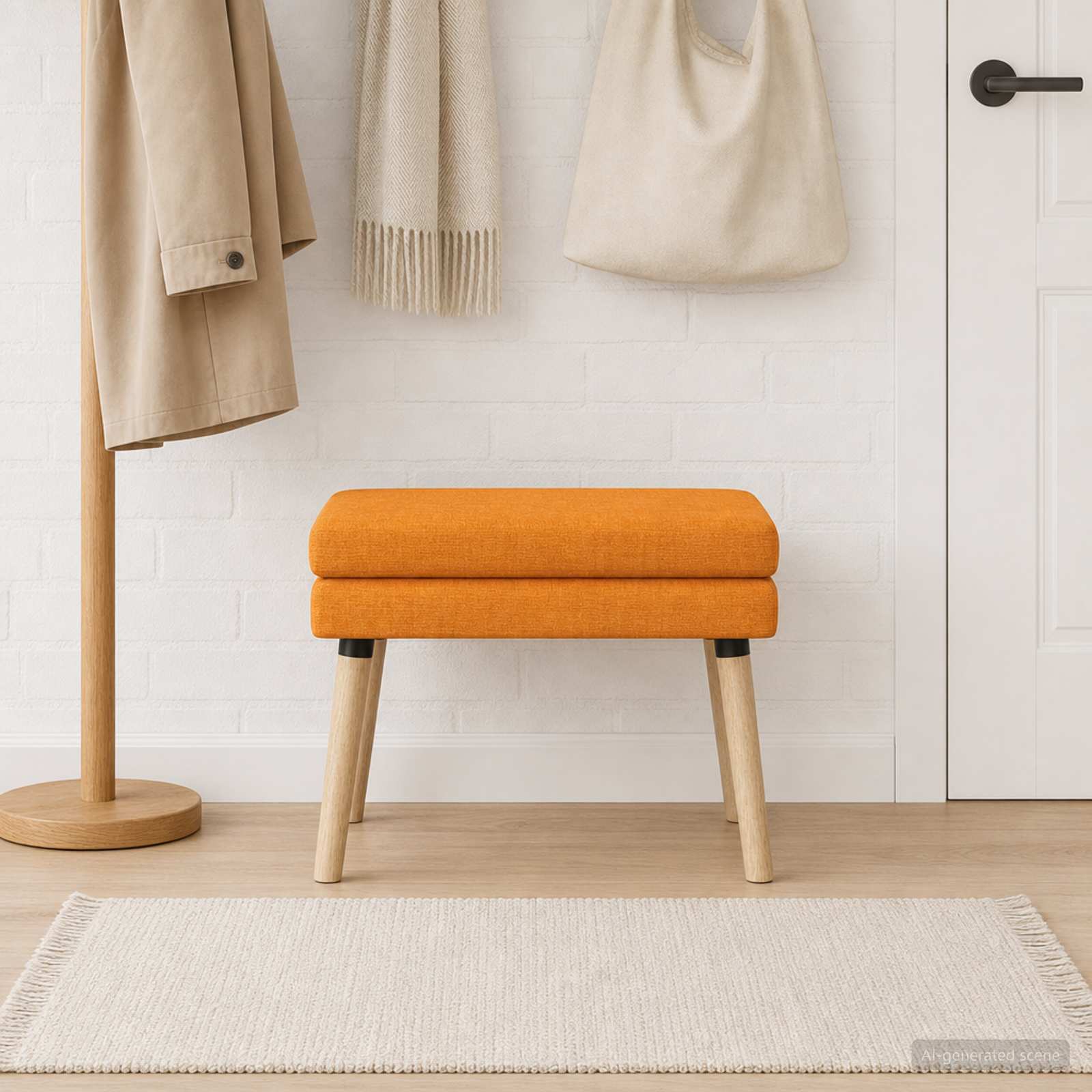 Dubbel Laagige Bank Donkergeel 60 x 40 x 46 cm Stof