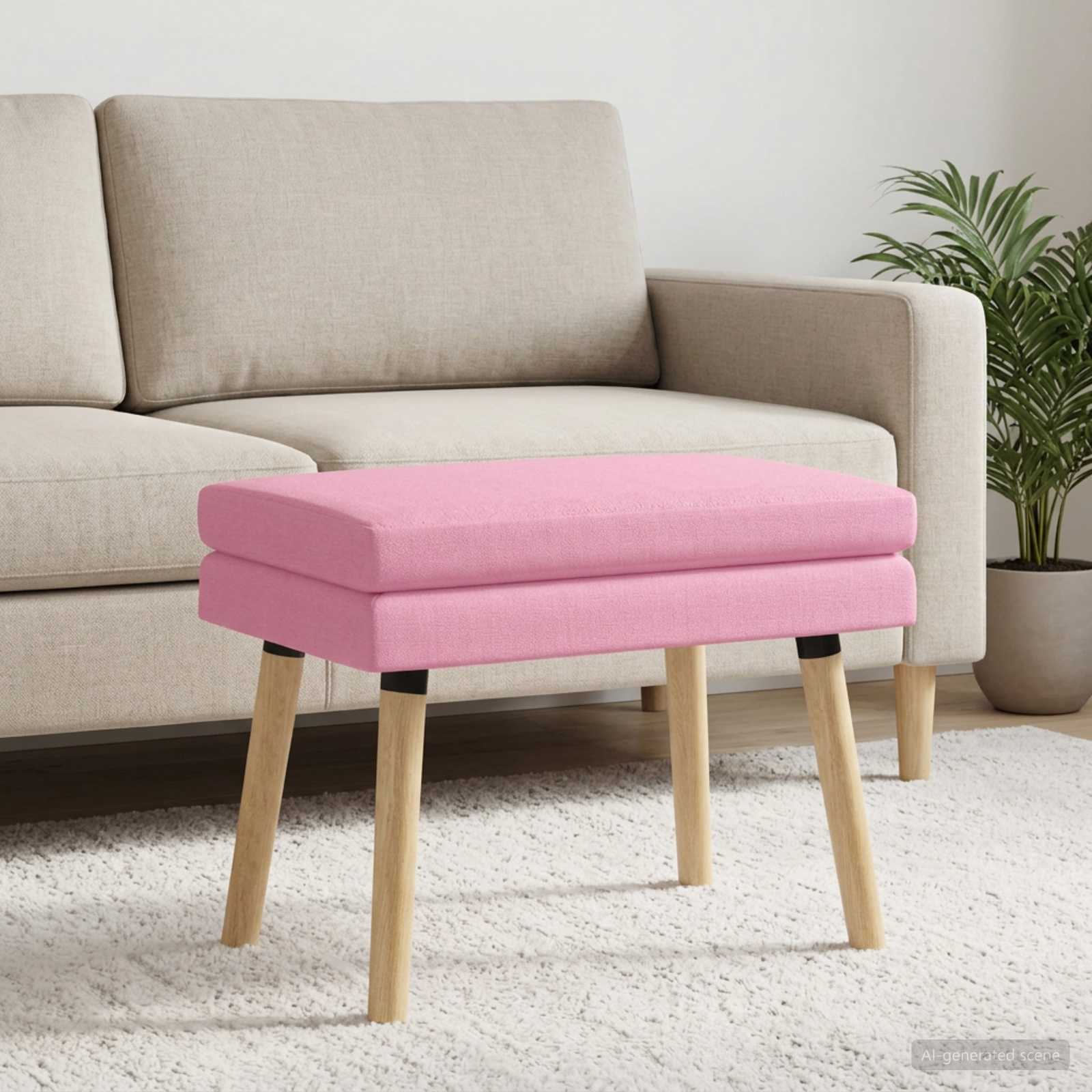 Dubbel Laagige Bank Roze 60 x 40 x 46 cm Stof
