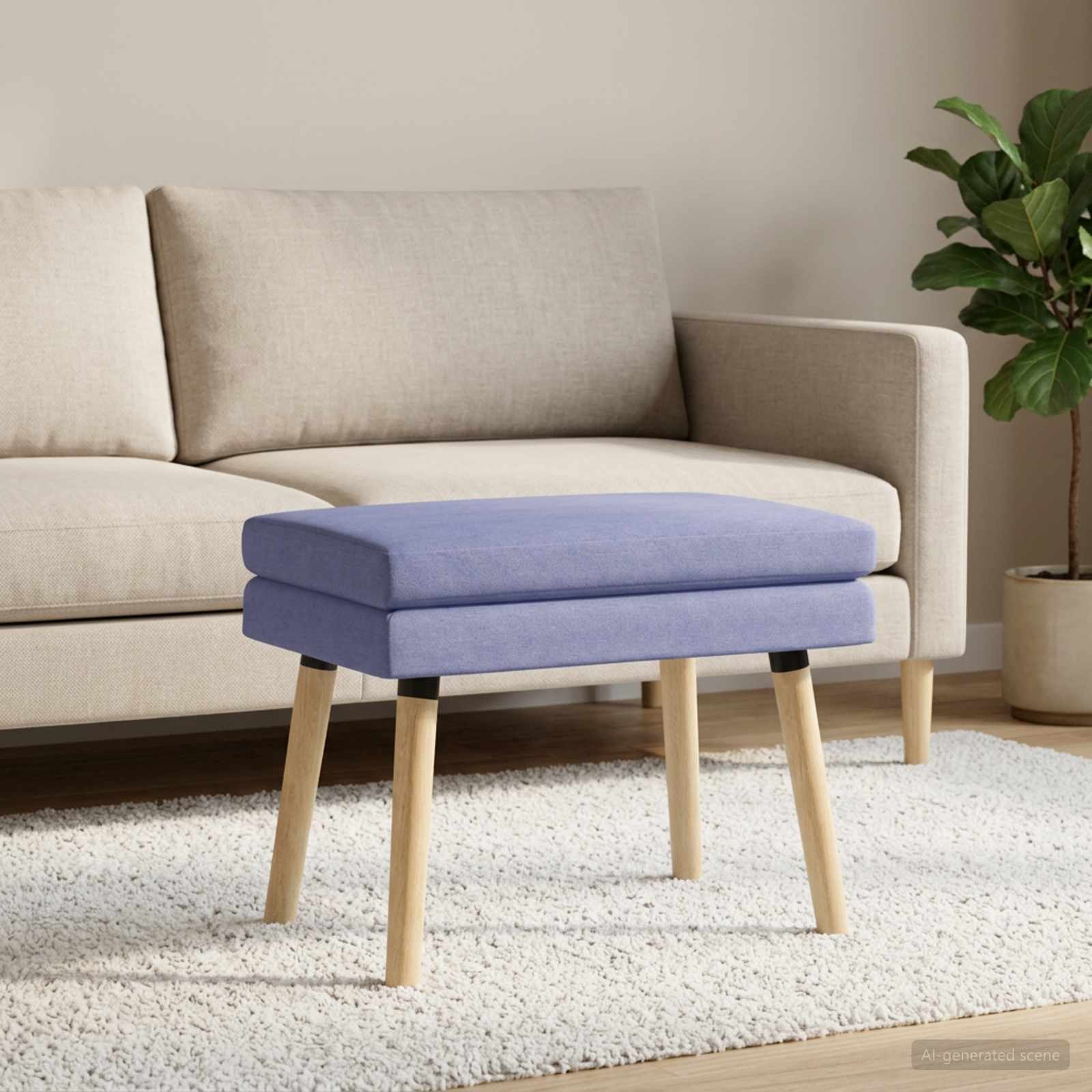 Dubbel Laagige Bank Jeans Blauw 60 x 40 x 46 cm Stof