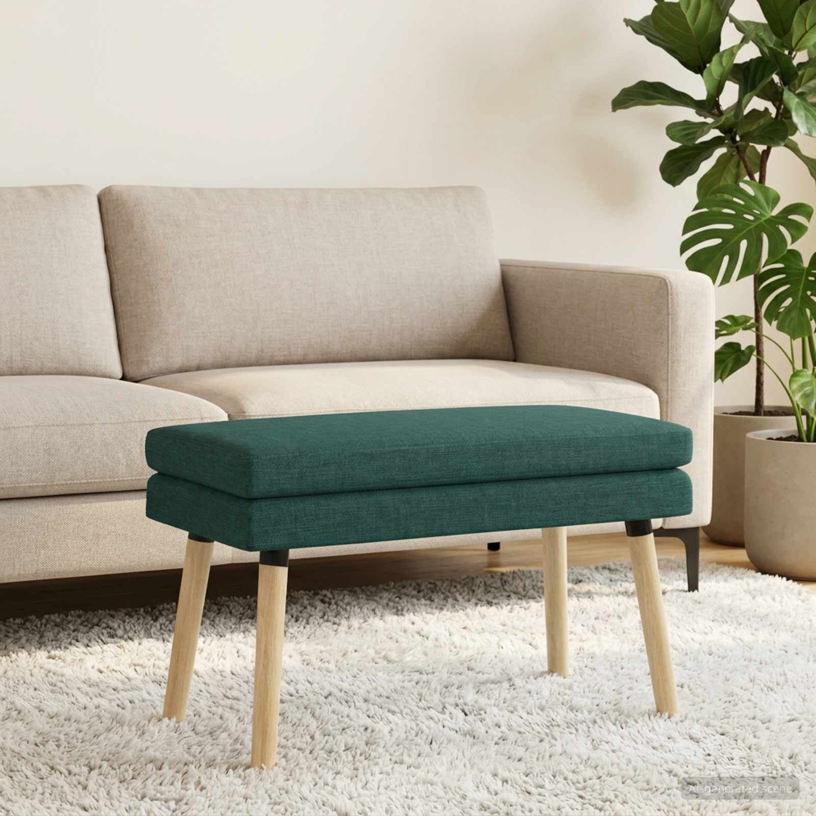 Dubbel Laagige Bank Donkergroen 80 x 40 x 47 cm Stof