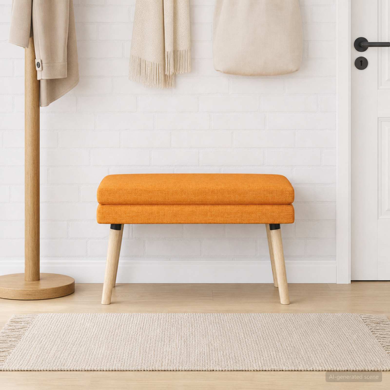 Dubbel Laagige Bank Donkergeel 80 x 40 x 47 cm Stof