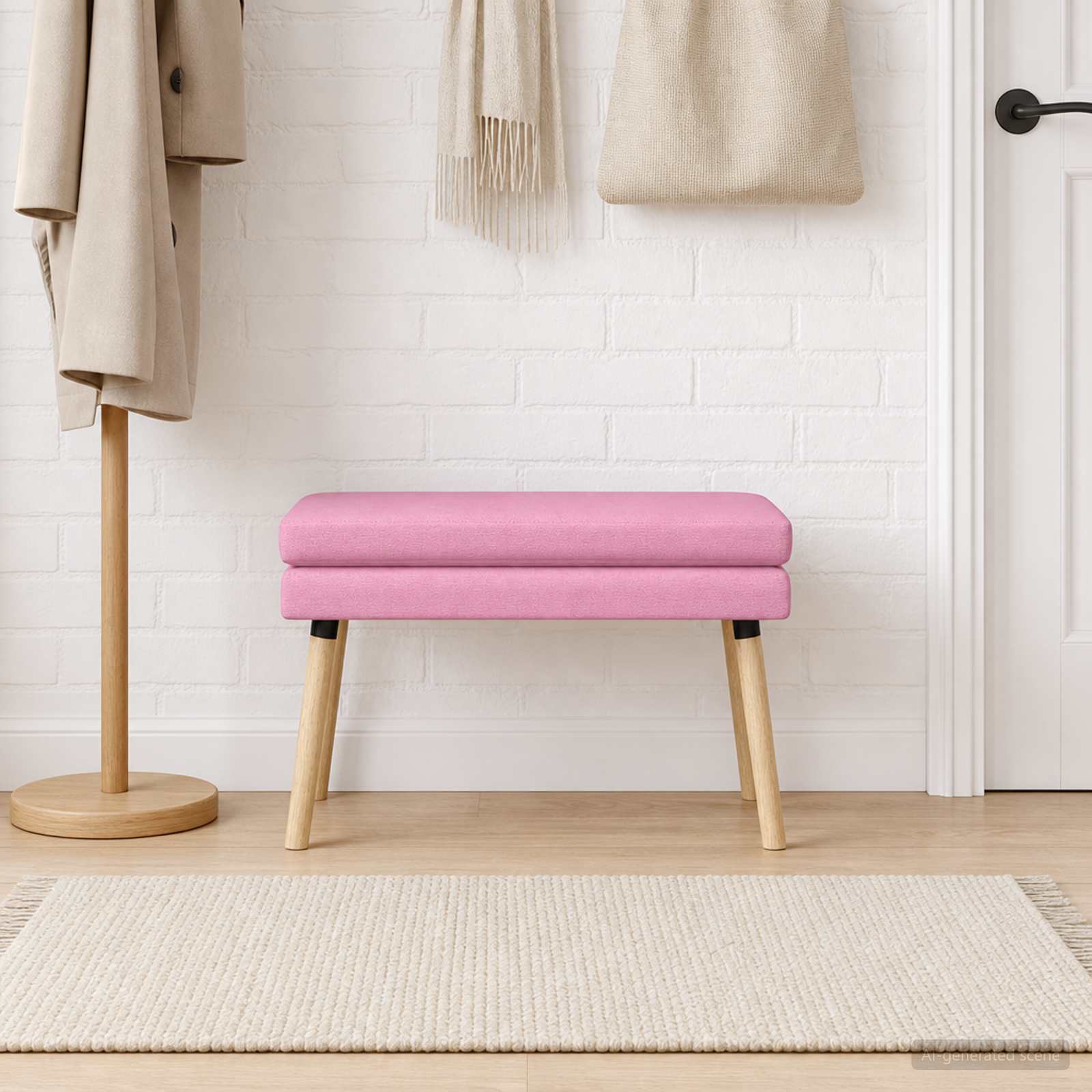 Dubbel Laagige Bank Roze 80 x 40 x 47 cm Stof