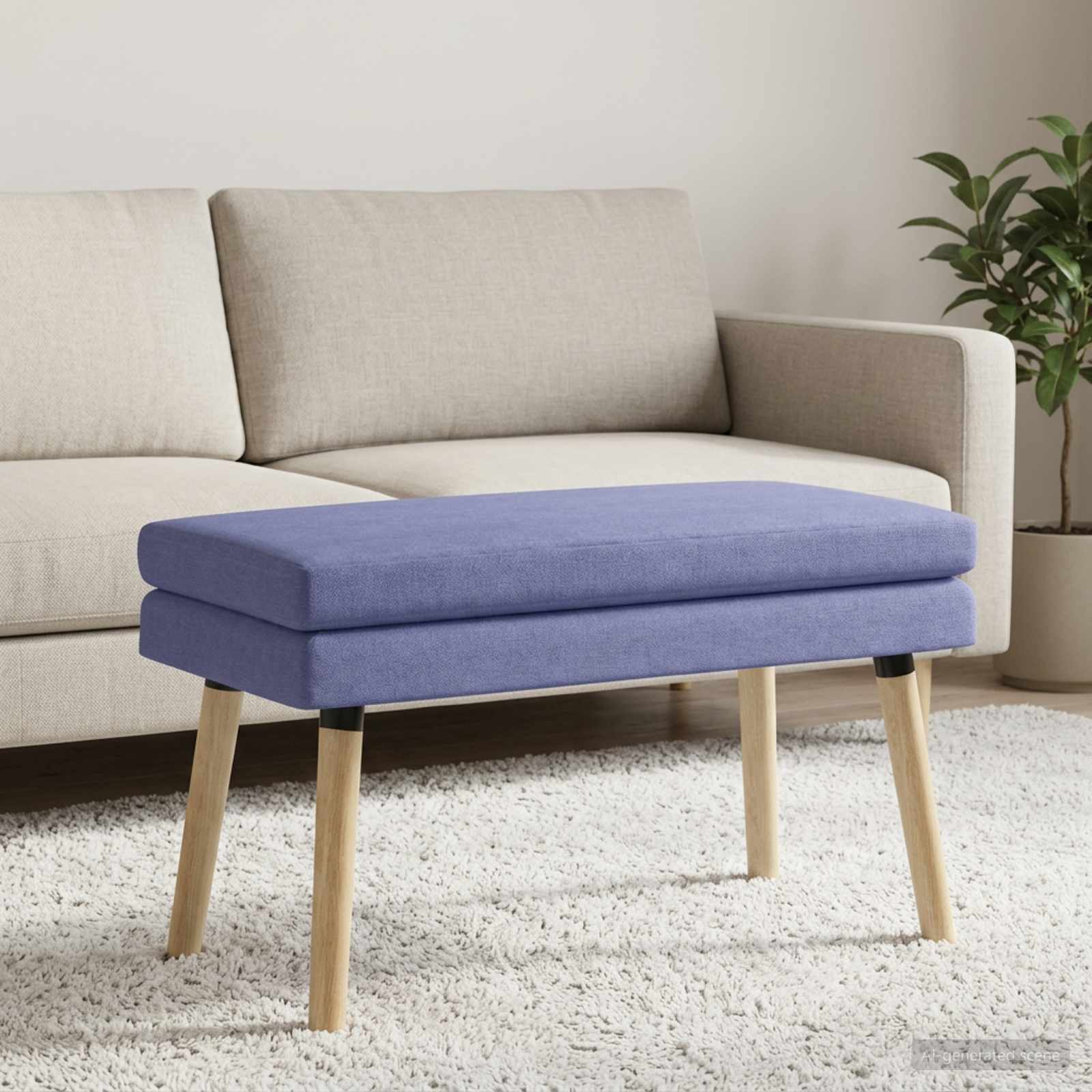 Dubbel Laagige Bank Jeans Blauw 80 x 40 x 47 cm Stof