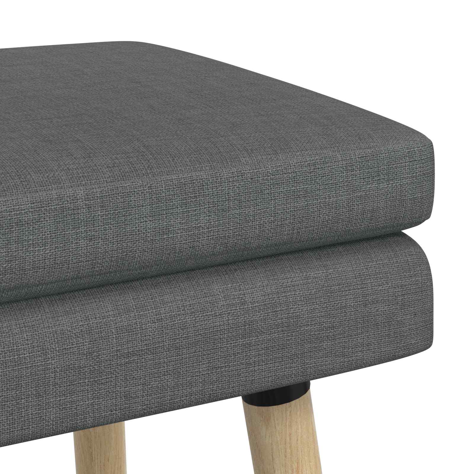 Dubbel Laagige Bank Donkergrijs 110 x 40 x 47 cm Stof