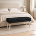Dubbel Laagige Bank Zwart 110 x 40 x 47 cm Stof
