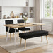 Dubbel Laagige Bank Zwart 110 x 40 x 47 cm Stof